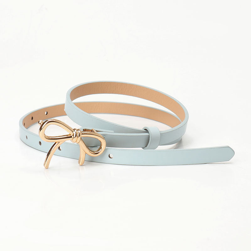 Women's Korean Style Sweet Thin Fashion Bow Belts