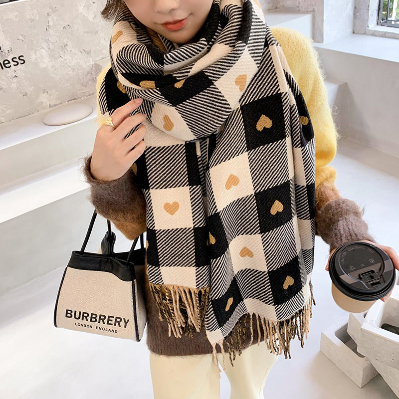 Women's Style Large V-shaped Female Versatile Cashmere Scarfs