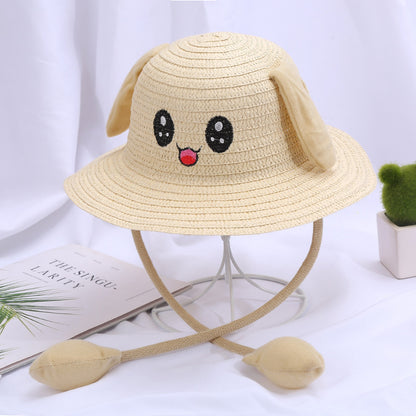 Children's Moving Ears Sun Hat Ruffled Cute Kids' Headwear