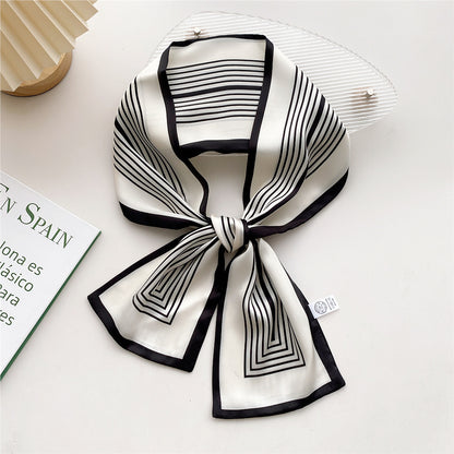 Women's Versatile Small Fashionable Long Decorations Ribbon Hair Scarfs