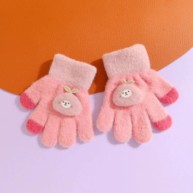 Children's Cartoon Winter To Years Old Cute Infant Gloves