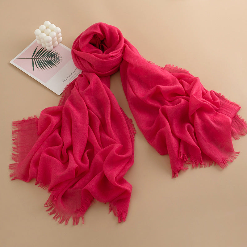 Women's Color Thin High-grade Long Air Conditioning Scarfs