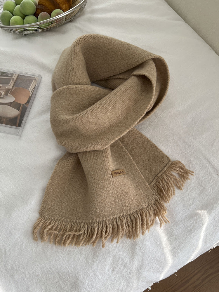 Women's Winter Versatile Solid Color Cashmere Narrow Scarfs