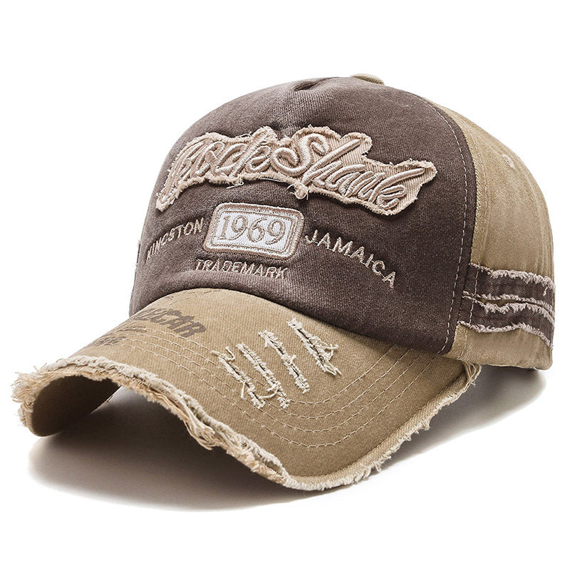 Women's & Men's Washed Old Peaked Outdoor Fishing Days Broken Hats & Caps