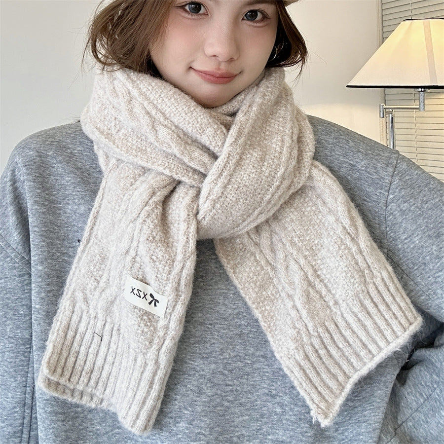 Women's & Men's Twist Braid Cute Korean Winter Wool Scarfs