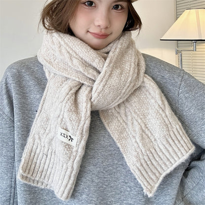 Women's & Men's Twist Braid Cute Korean Winter Wool Scarfs