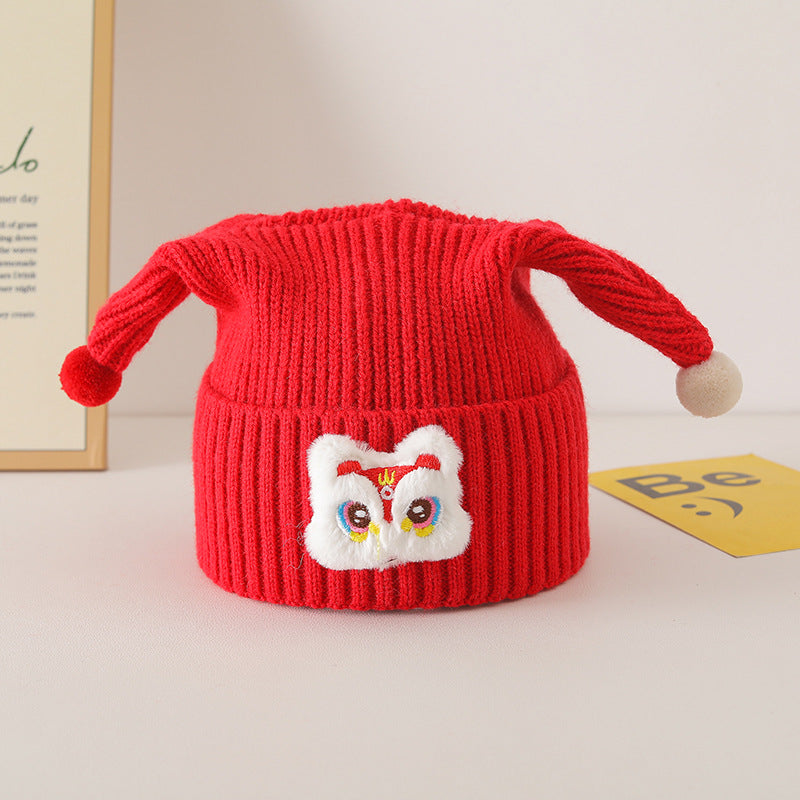 Women's & Men's Red Funny Festive Knitted Winter Keep Kids' Headwear