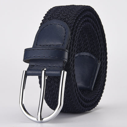 Women's & Men's Woven Stretch Casual Alloy Pin Buckle Belts