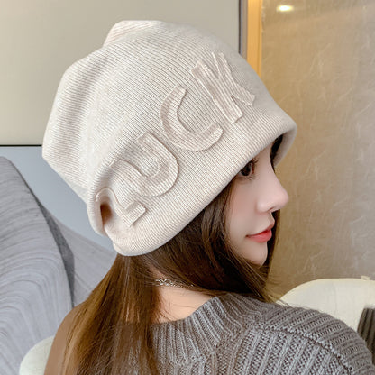 Women's Knitted Hat Thickened Keep Warm In Windproof Earflaps Korean Hats & Caps