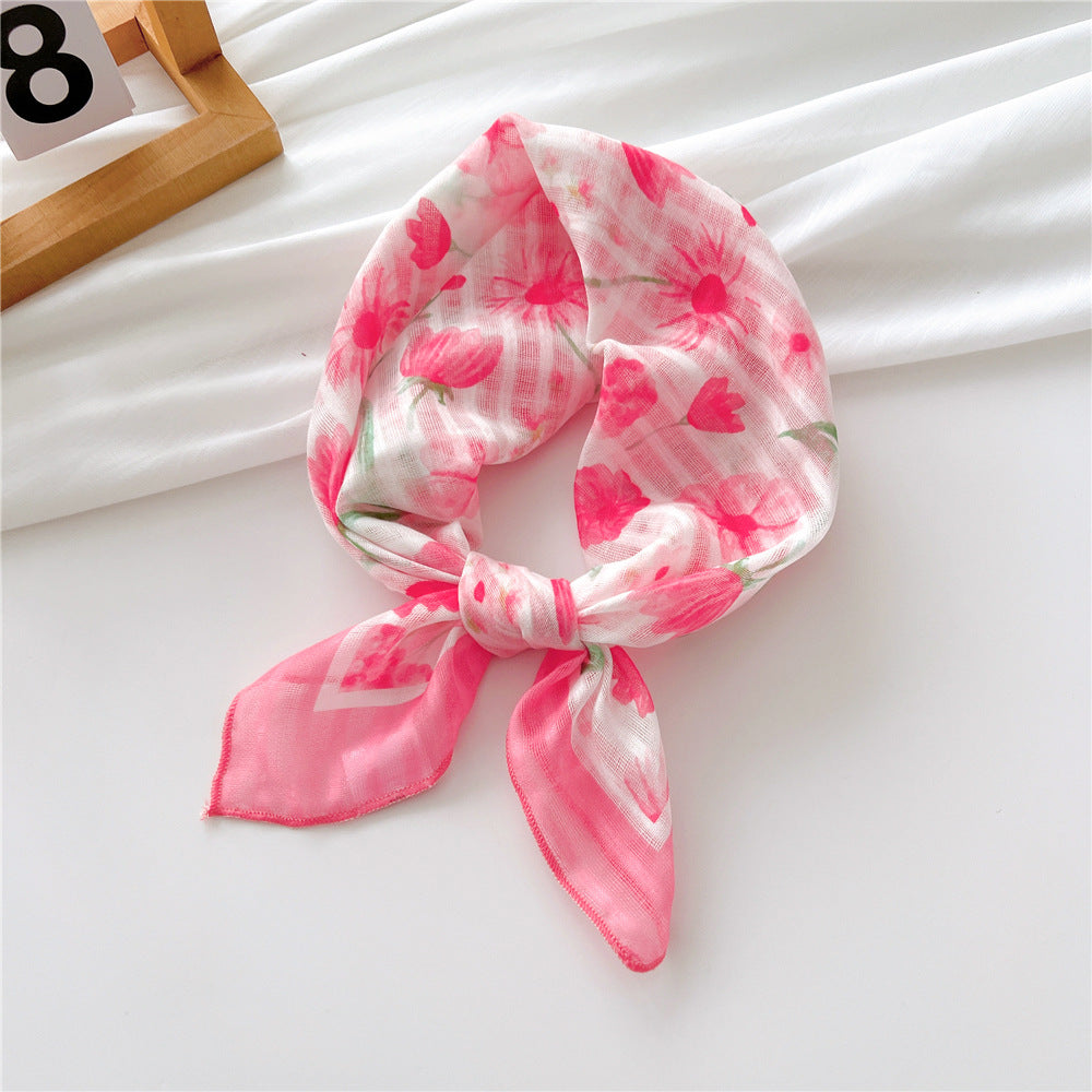 Women's Towel Silk Artistic Fashionable Elegant Hair Scarfs