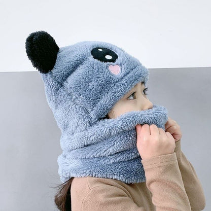 Children's Plush Bonnet Boys Thickened Warm Earflaps Kids' Headwear