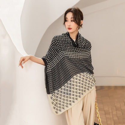 Women's Cotton Linen Fashionable Silk Travel Cloak Outdoor Scarfs