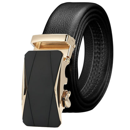 Men's First Layer Cow Leather Automatic Buckle Belts