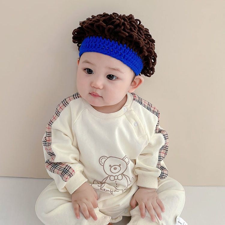 Hat Afro Cute Wool Small Curve Warm Male Kids' Headwear