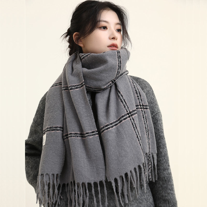 Women's Korean High-grade Thickened Warm Loop Yarn Scarfs