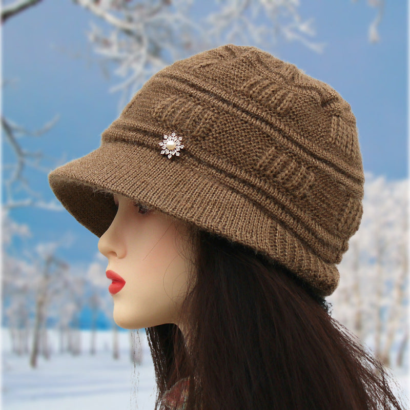 Women's Wild Fleece Lined Padded Warm Keeping Hats & Caps