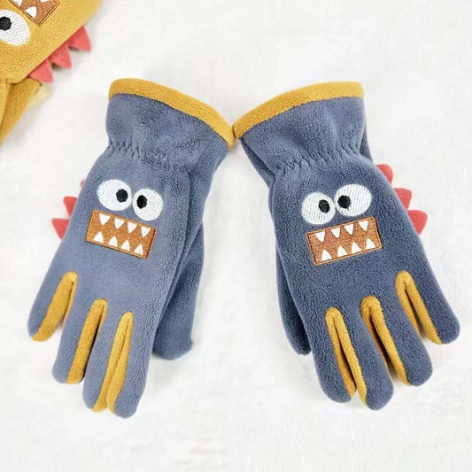 Children's Five Finger Cute Cartoon Little Shark Gloves