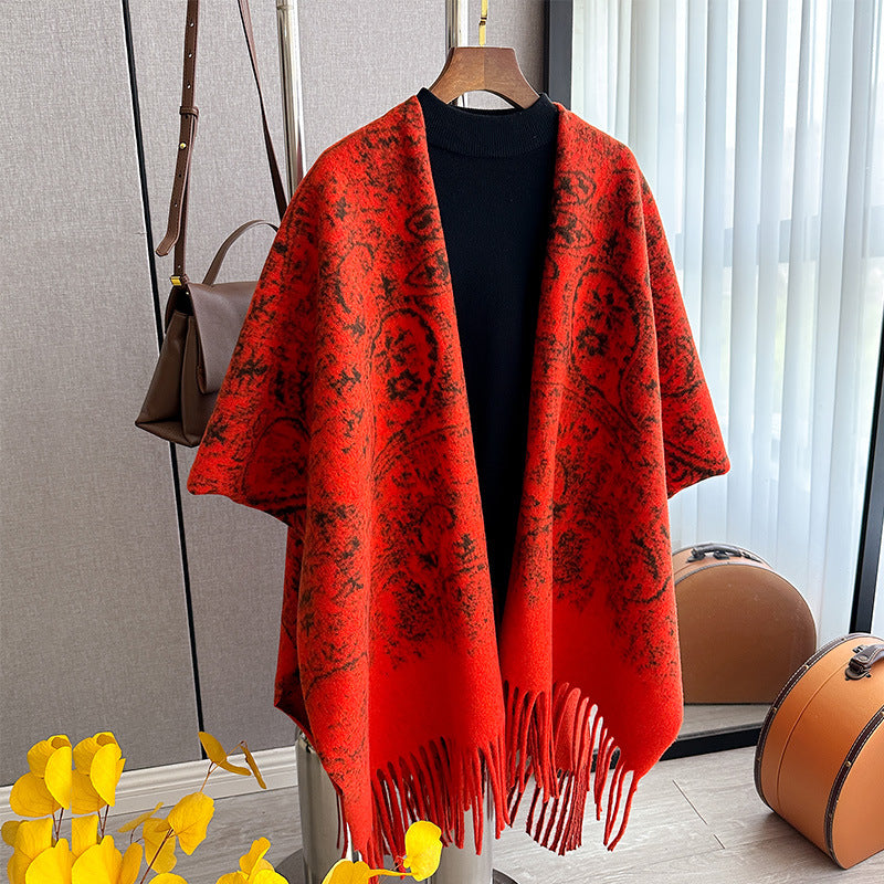 Women's Air Conditioning Shawl Outer Cloak Niche Scarfs