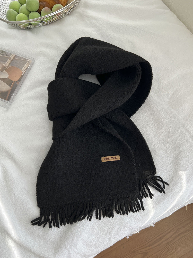 Women's Winter Versatile Solid Color Cashmere Narrow Scarfs