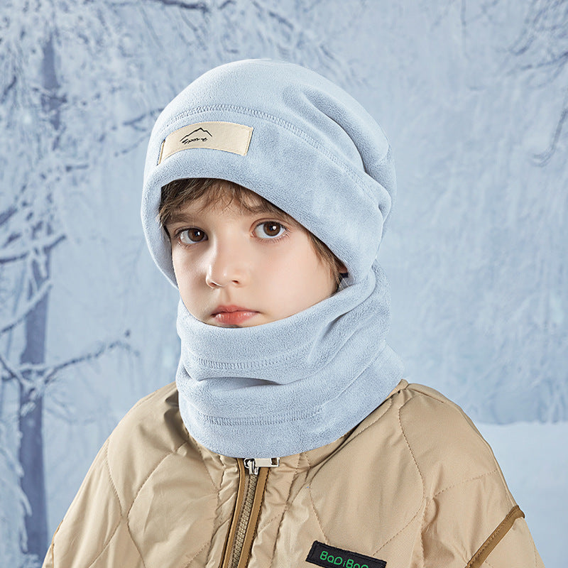 Children's Hat Winter Olympic Fleece Warm Two-piece Set Boys Outdoor Kids' Headwear