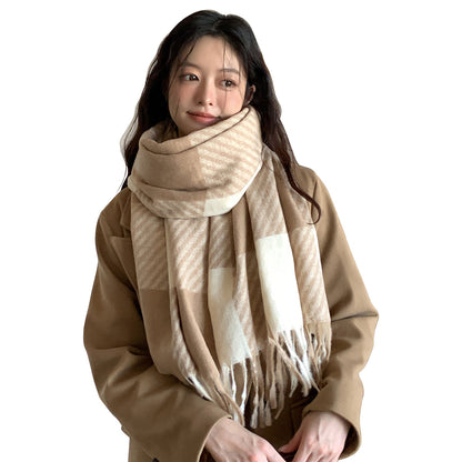 Women's Mid-length Korean Fashion Shawl Lovers Wild Scarfs