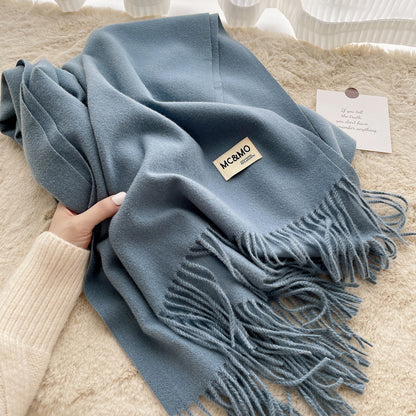 Women's & Men's Trendy Pure Color Thickened Warm Air Scarfs