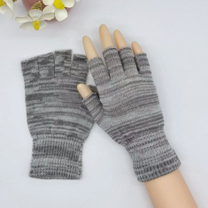 Half Finger Fingerless Elastic Retractable Acrylic Gloves