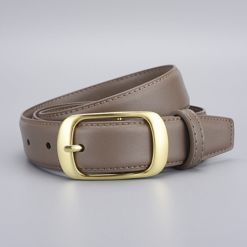 Women's Simple Square Pin Buckle With Versatile Fashion Korean Version Belts