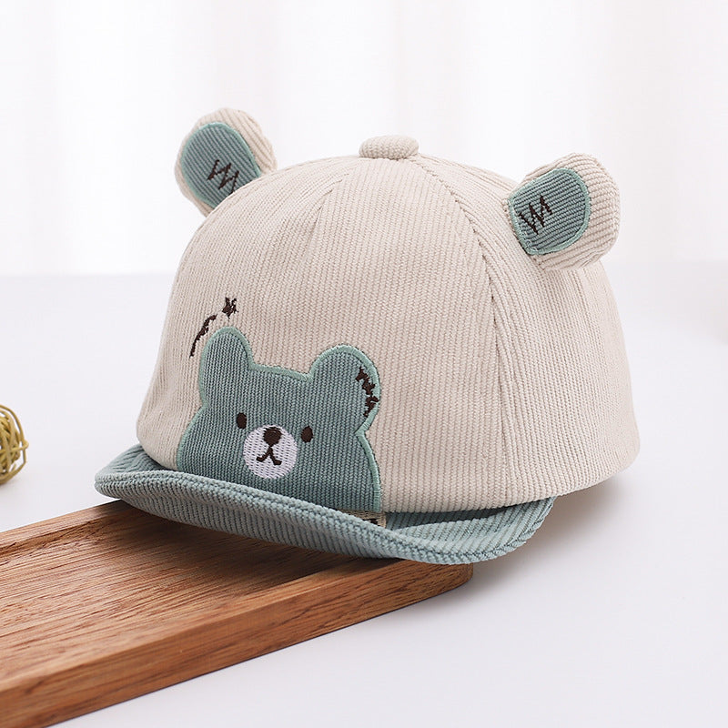 Embroidery Hat Happy Bear Peaked Fashion Kids' Headwear