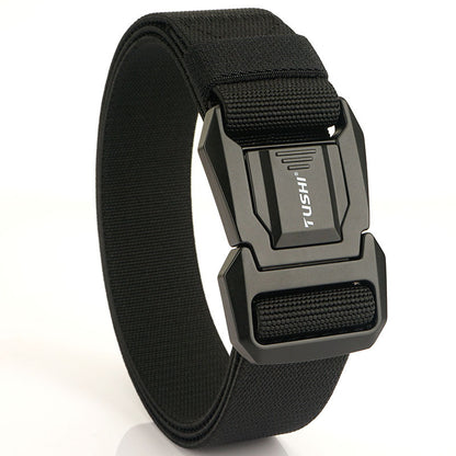 Men's Tactical Aluminum Alloy Quick Function Release Buckle Nylon Belts