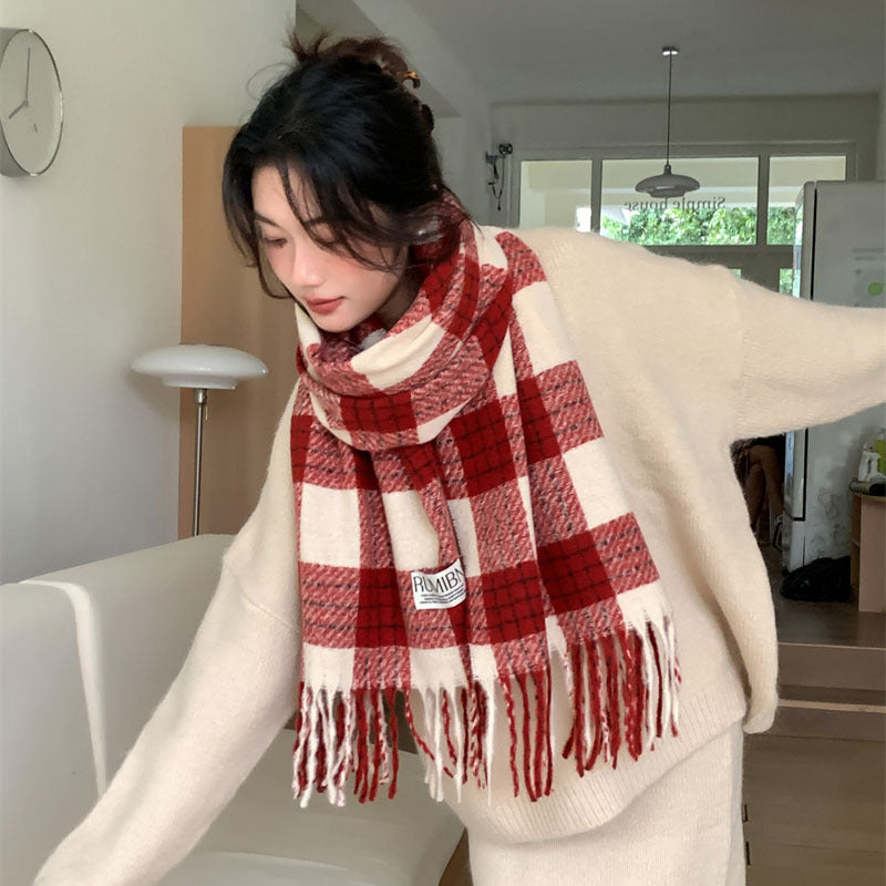 Women's Artificial Cashmere Retro Warm Long Shawl Scarfs