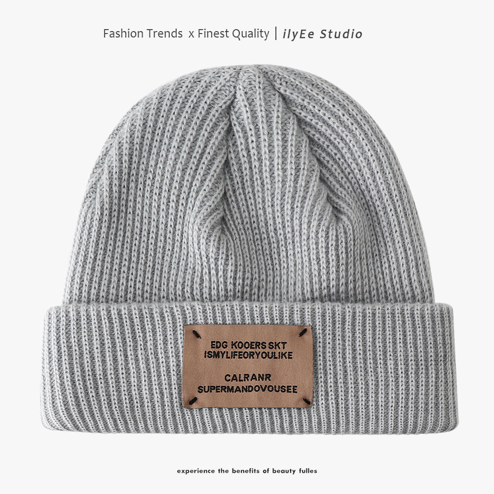 Trendy Vintage Patch Couple Woolen Female Winter Series Hats & Caps