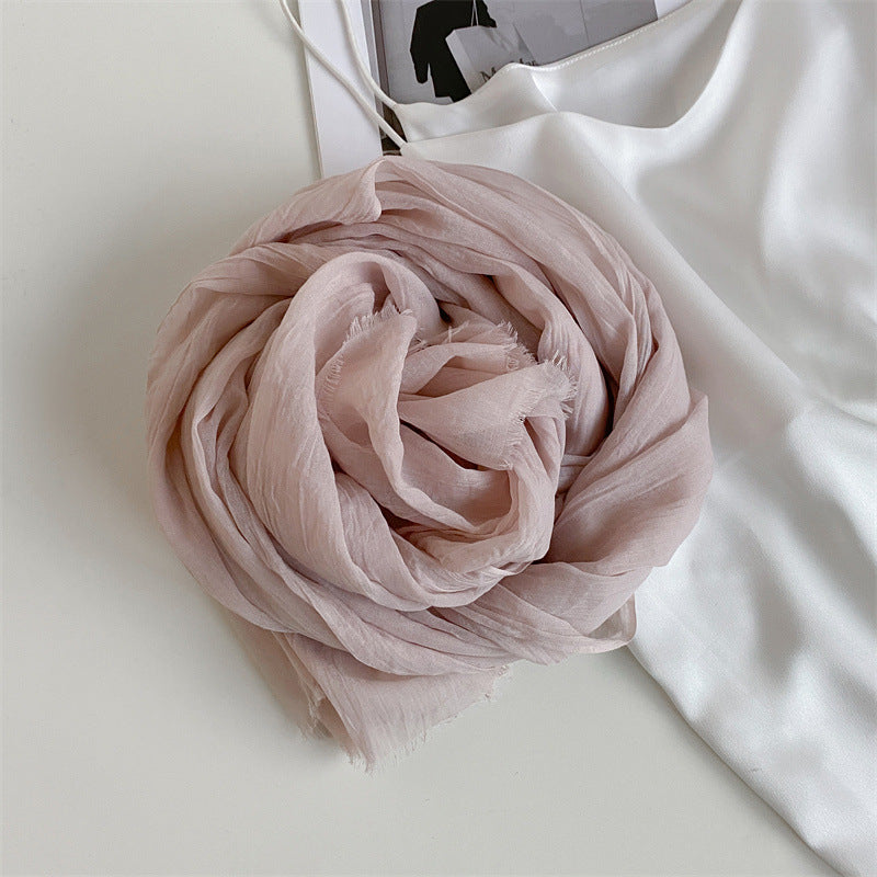 Women's Thin Desert Shawl Color Wins Cotton Scarfs