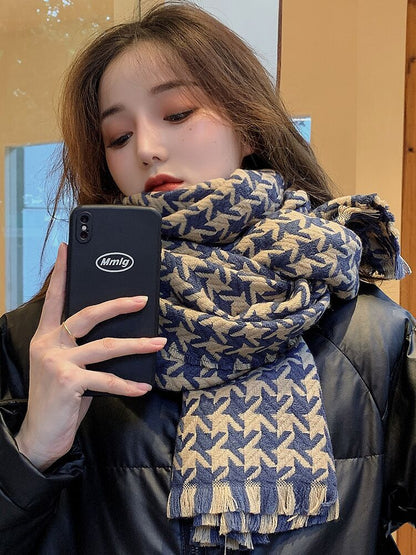 Women's Retro Winter Elegant Plush Korean Version Scarfs