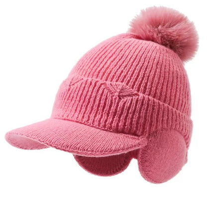 Women's Sky Knitted Plus Fluff Wool Peaked Hats & Caps