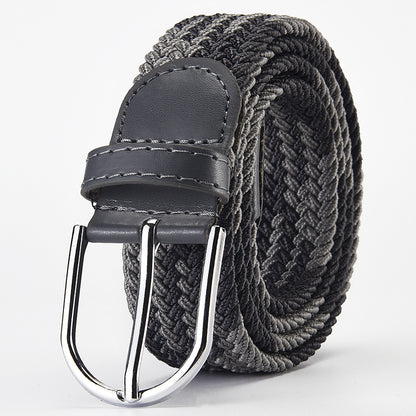 Women's & Men's Woven Stretch Casual Alloy Pin Buckle Belts