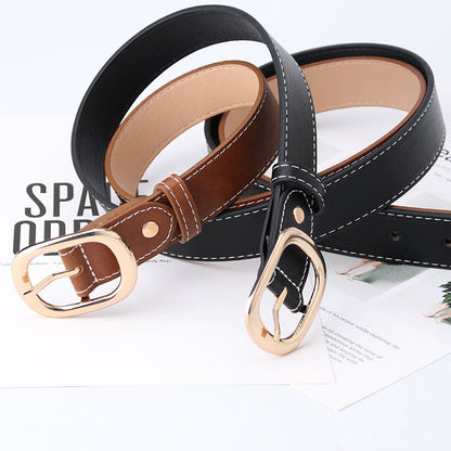 Women's Fashion Jeans Pant Casual Simple Korean Belts