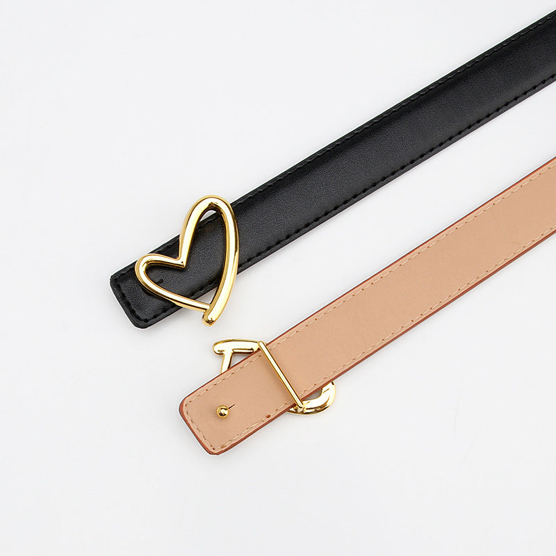 Women's Heart Buckle High-grade Fashion Jeans Dress Belts