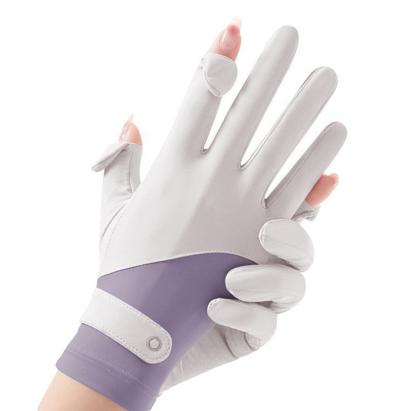 Women's Sports Driving Biking Breathable Thin Ice Gloves