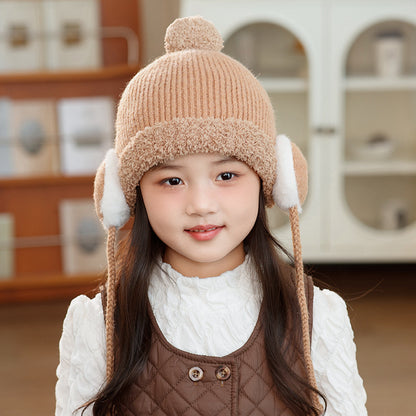 Children's Woolen Earflaps Lei Boy Knitted Winter Kids' Headwear