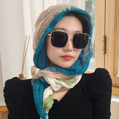 Cotton Linen Braid Sun Protection Headcloth Scarfs