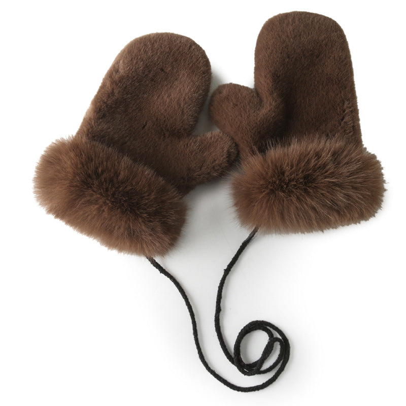 Furry Winter Korean Style Cute Wild Gloves