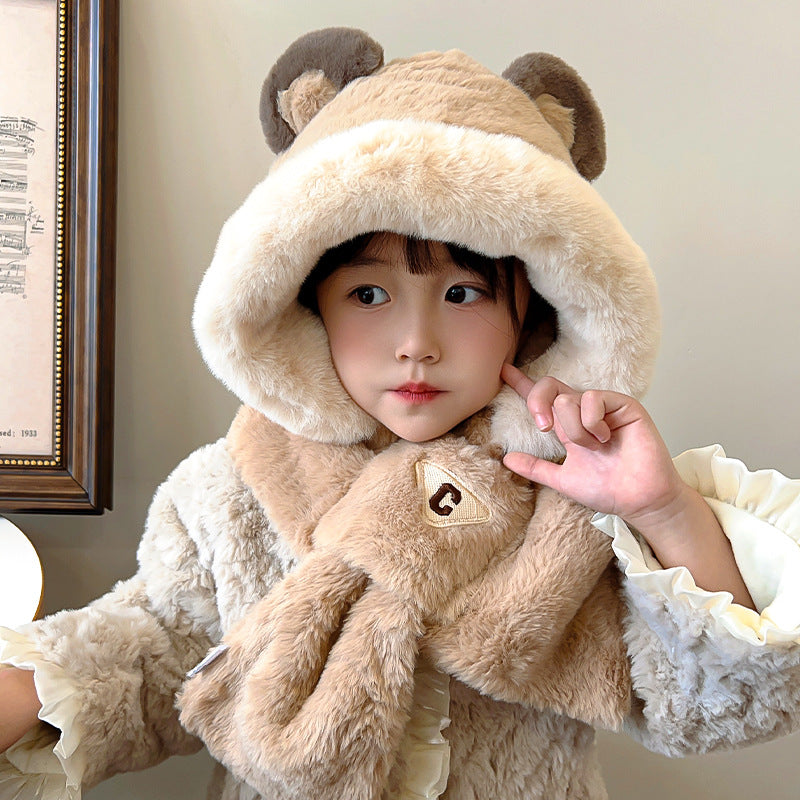 Children's Winter Fleece Lined Padded Warm Keeping Windproof Earflaps Boys Kids' Headwear