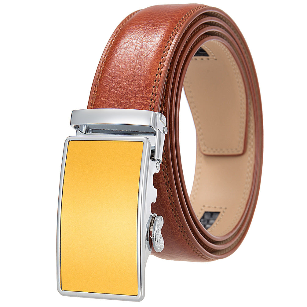 Men's Durable Versatile Automatic Buckle Cowhide Belts