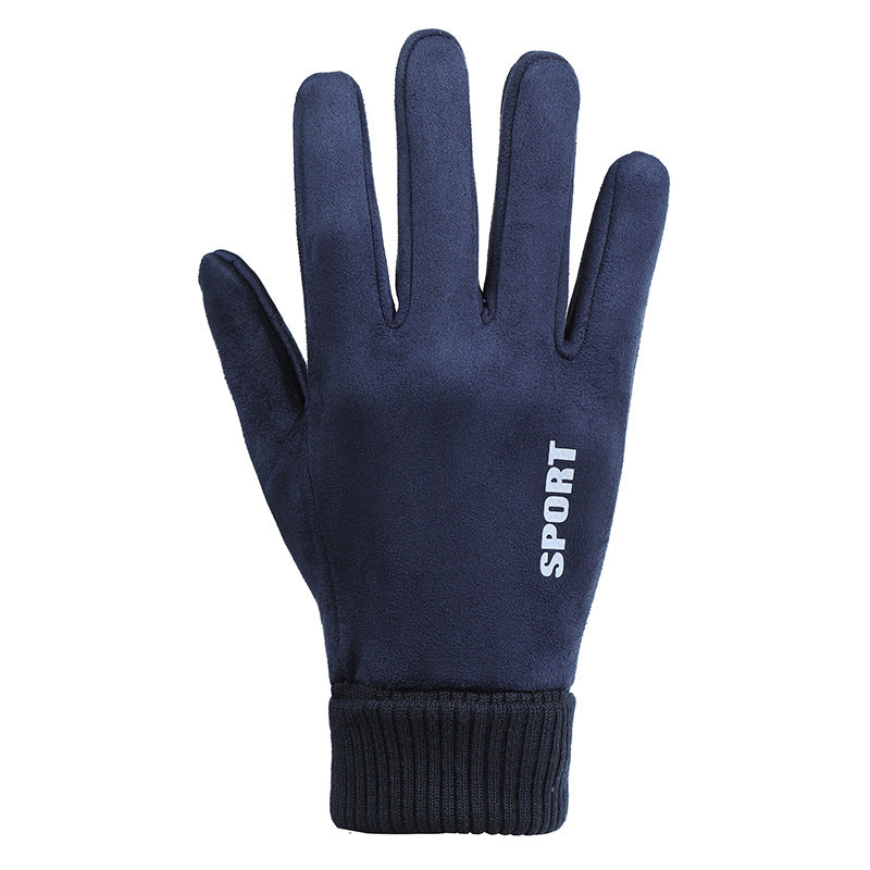 Women's & Men's Warm Suede Adult Fleece-lined Thickened Riding Sports Gloves