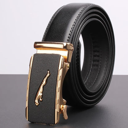 Men's Leather Buckle Pure Cowhide Business Boys Belts