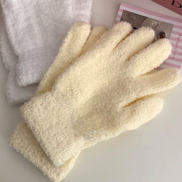 Cute Little Beaver Plush Coral Fleece Gloves