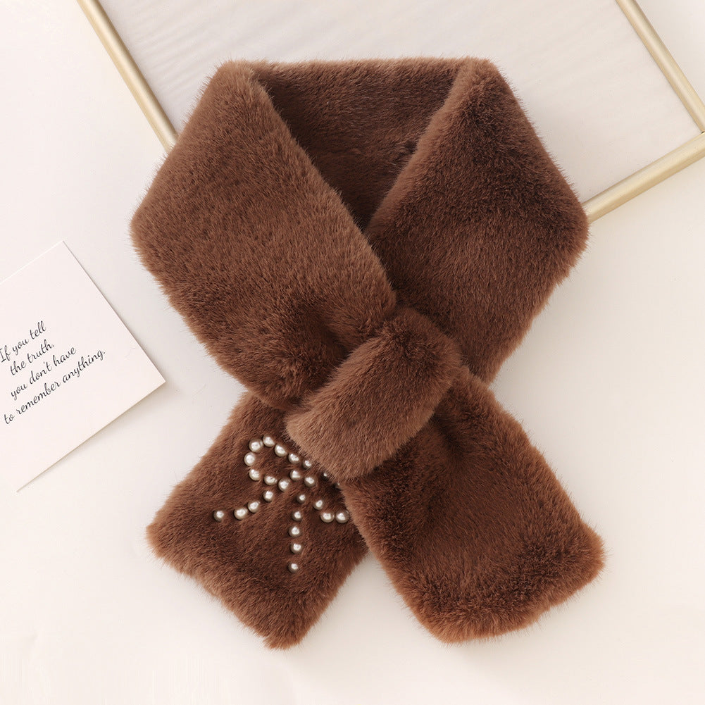 Plush Faux Rabbit Fur Winter Thickened Scarfs