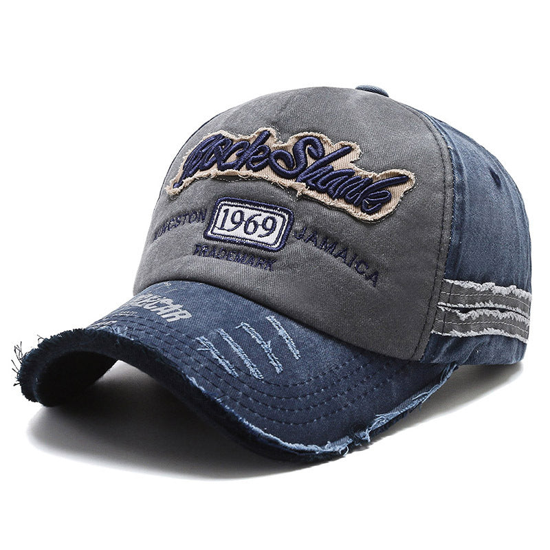 Women's & Men's Washed Old Peaked Outdoor Fishing Days Broken Hats & Caps