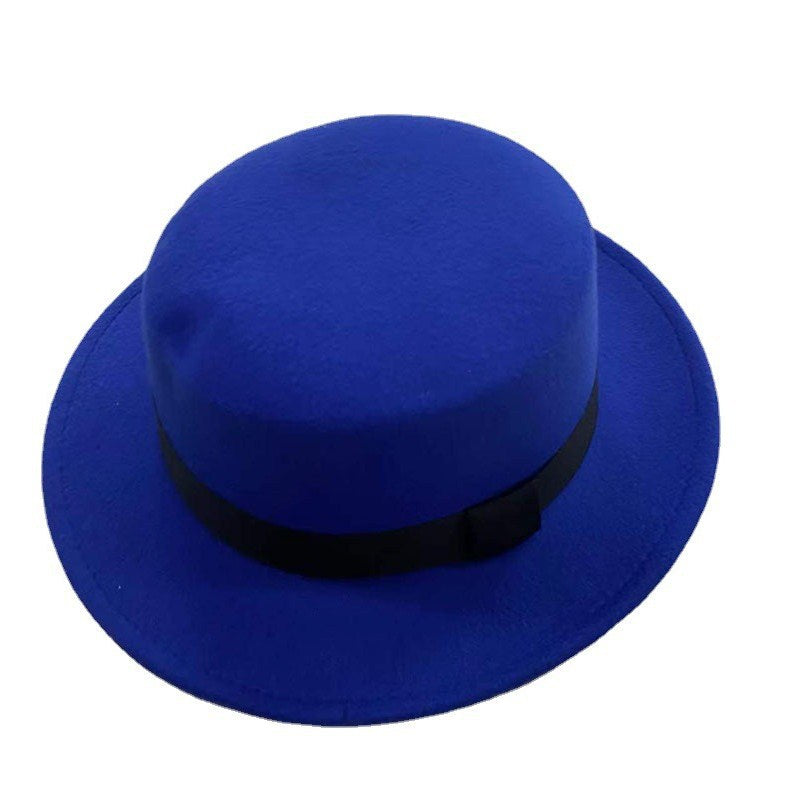 Adult Hat Solid Color Wool Top Fashion Kids' Headwear